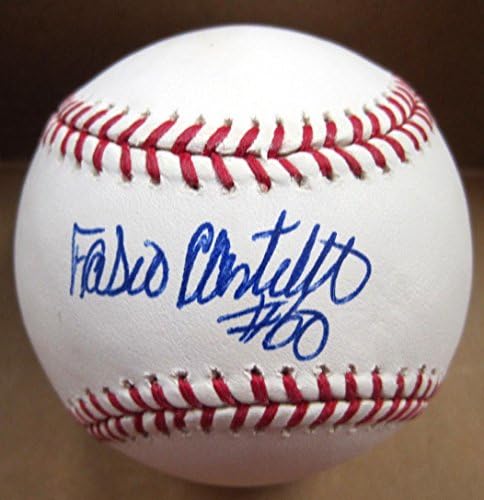 Fabio Castillo Texas Rangers, coa İmzalı Beyzbol Topları ile İmzalı ML beyzbol İmzaladı