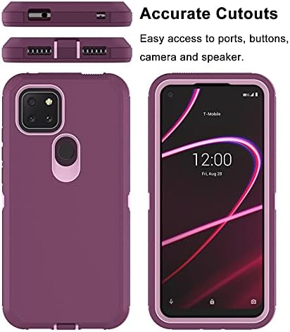 Tiflook için T-Mobile Revvl 4 Artı Durumda, ağır Zırh Sağlam Damla Koruma Darbeye Dayanıklı Koruyucu Sert Plastik Kapak +