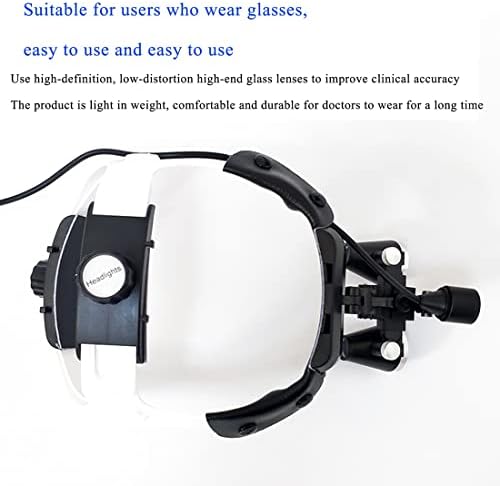 YZJJ Dürbün Cerrahi Diş Loupes ile led ışık, Tıbbi optik Gözlük Büyüteç, taşınabilir Kafa Bandı Cerrahi Ameliyatlar Büyütme