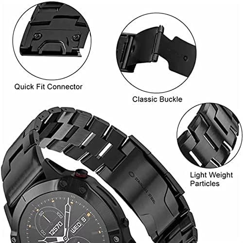 GUMMMY 22 26mm Alaşım Watchband Kayışı Bilezik Garmin 5 5X Artı 6 6X Pro 3HR 945 Spor Hızlı Bırakma akıllı saat aksesuarı