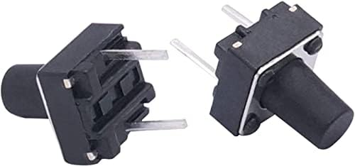 GOOFFY 100 Adet 6x6x5mm 2 Pin Panel PCB Anlık Dokunsal İnceliğini basmalı düğme anahtarı Mikro Anahtarı (Boyut : 6x6x7mm)
