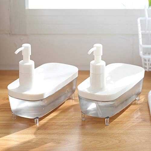 Banyo Mutfak için Minimalist Tarzı Sıvı Sabunluk, 300ml Tekne Şekli Banyo Manuel Şampuan Sıvı Sabunluk Plastik Şişe-Beyaz