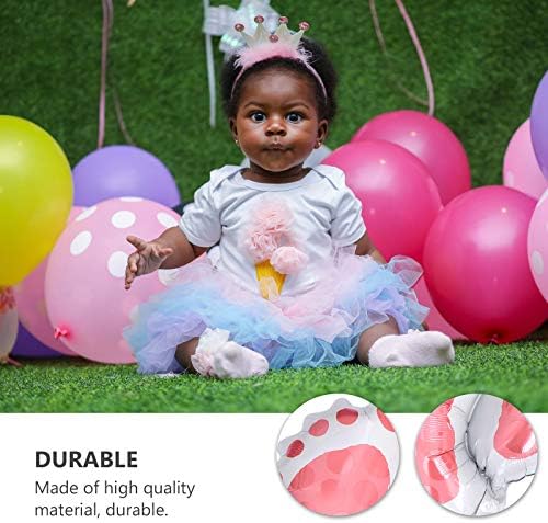 VALİCLUD 3 Adet Dekoratif Ayak Şekilli Balon Bebek Doğum Günü Partisi Arka Plan Dekorasyon Parti Kaynağı