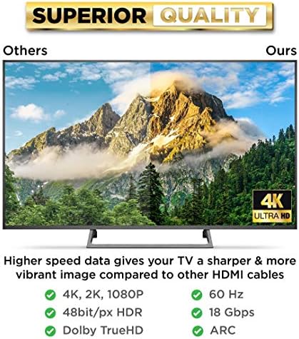 PowerBear 4K HDMI Kablosu 10 ft ve 20 ft Paket