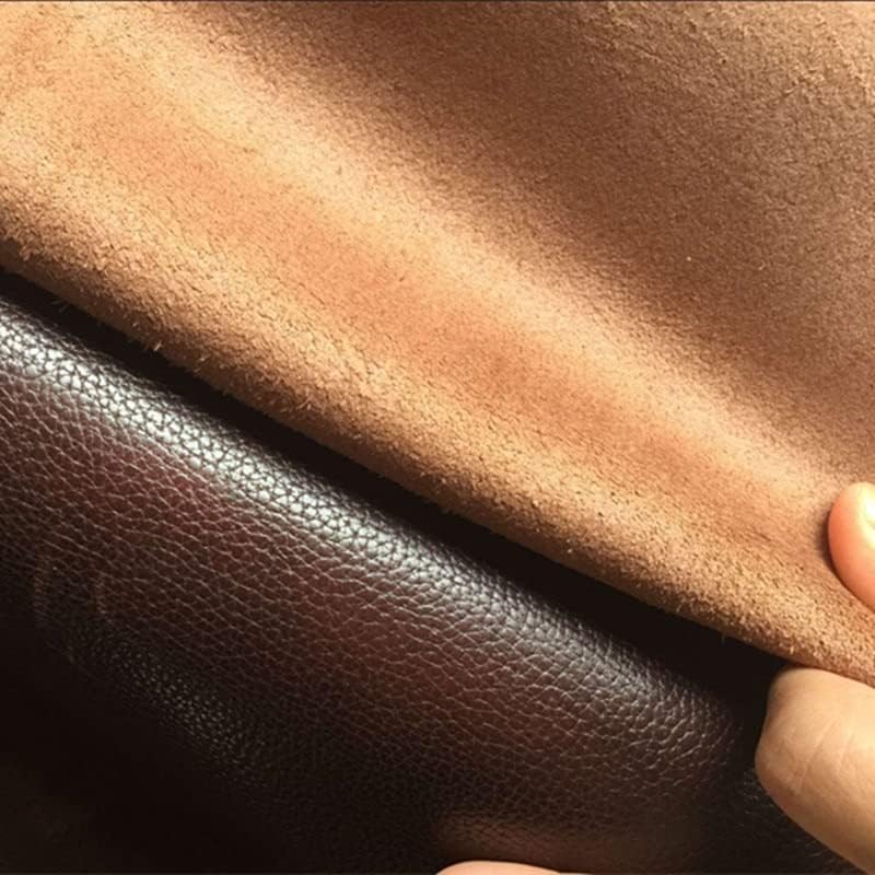 Kahverengi kabartmalı çılgın Mapipi malzeme manuel DIY kafa katman inek derisi deri çılgın at deri kumaş - (Renk: 22x26 cm)
