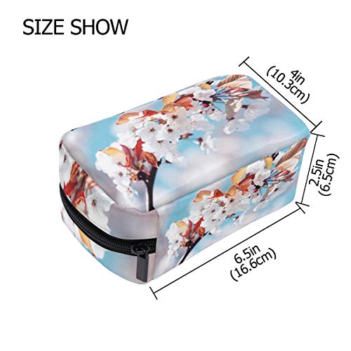 Unicey Kiraz Çiçeği Makyaj Çantaları Taşınabilir Tote Kozmetik Çantası Seyahat kozmetik düzenleyici makyaj çantası makyaj