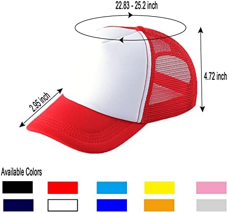 6 Paket Süblimasyon Boşlukları şoför şapkası Yaz file şapka Boş Kap Özelleştirilmiş beyzbol şapkası DIY Baskı için Özel