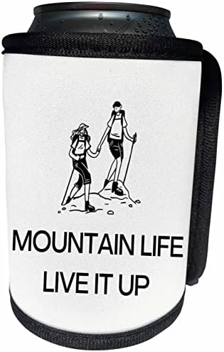 Metin dağ hayatı ile yürüyüşçülerin 3dRose İmae live ıt up-Can Soğutucu Şişe Sargısı (cc-364418-1)