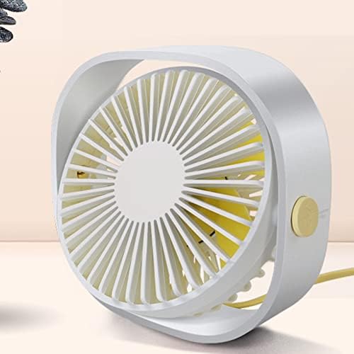 Shanrya USB masaüstü vantilatör Sessiz Taşınabilir Fan Yüksek Uyumluluk 3 Hız Ev için (Beyaz)