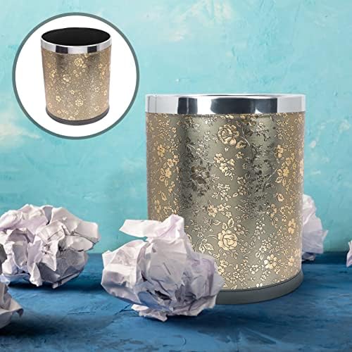 Ipetboom Altın Banyo Aksesuarları Yuvarlak Plastik çöp tenekesi Çift Katmanlı Çöp Sepeti Avrupa Tarzı çöp konteyneri Kutusu