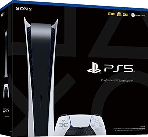 Sony Playstation 5 Digital Edition 825GB Oyun Konsolu + PS5 için 1 Kablosuz Denetleyici, 8 Çekirdekli x86-64-AMD Ryzen Zen