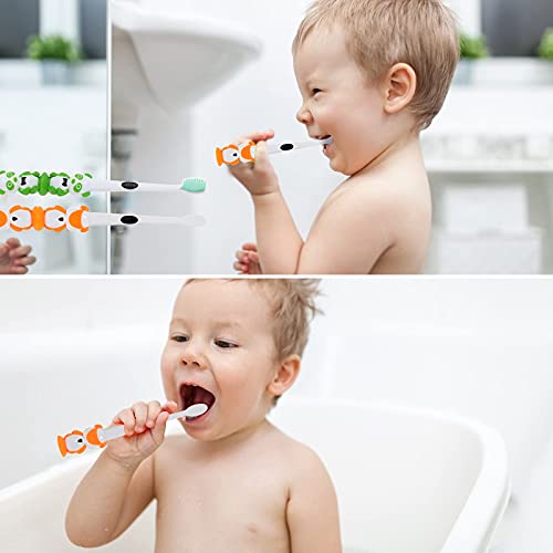 Newday 6 paket Çocuk diş Fırçası, Çocuk manuel diş fırçası seti, Yumuşak kıllar, çocuklar için sevimli renkli Panda diş fırçası,