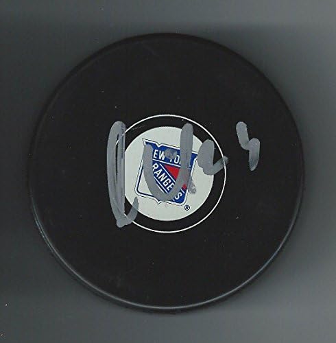 Oscar LİNDBERG İmzalı NEW YORK RANGERS Diski Vegas Altın Şövalyeleri-İmzalı NHL Diskleri
