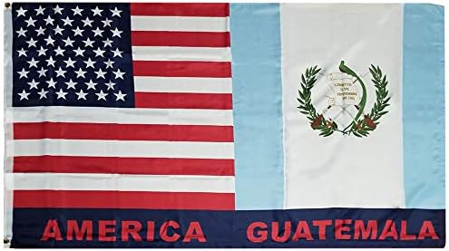 3x5 ABD Amerika Guatemala Dostluk Kombinasyonu 100D Dokuma Poli Naylon Bayrak 5x3 Banner Grommets Ağır (RUF)