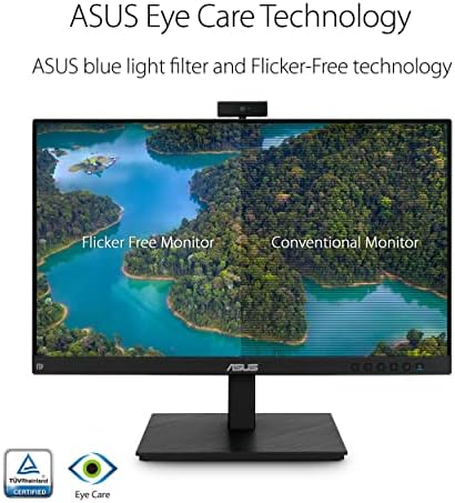ASUS 23.8” 1080P Video Konferans Monitörü (BE24EQSK) - Full HD, IPS, Dahili Ayarlanabilir 2MP Web Kamerası, AI Gürültü Önleyici