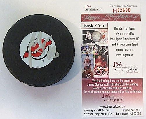 PATRİK ELİAS İmzalı Disk NEW JERSEY ŞEYTANLARI-JSA H32637-İmzalı NHL Diskleri