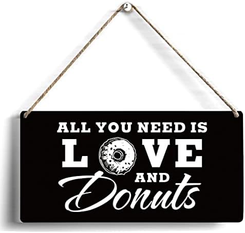 All You Need Aşk ve Donuts Ahşap Işareti 6x12 Çörek Ahşap Asılı Plak Ev Duvar Sanatı Dekorasyon Mevcut