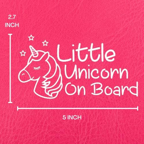 Küçük Unicorn On Board vinil araba çıkartma Arabalar için Kamyon Van Duvarlar Dizüstü / 5 Geniş (Beyaz)