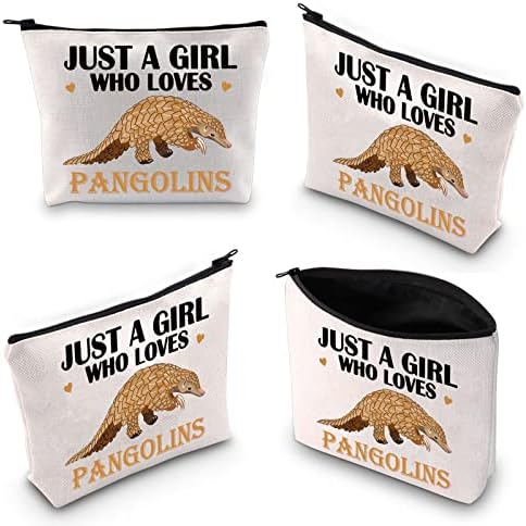 WZMPA Komik Pangolin Kozmetik Makyaj Çantası Hayvan Lover Hediye Sadece Bir Kız Seviyor Pangolins Makyaj Fermuar kılıf çanta