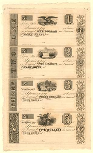 Elyria, Ohio-Kesilmemiş Eski Kağıt Kırılmış Banknotlar