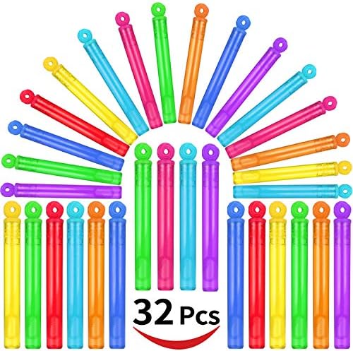 32-Piece 8 Renkler Mini Kabarcık Değneklerini Çeşitler Parti Iyilik Oyuncaklar Çocuklar için Çocuk, noel Kutlaması, Şükran