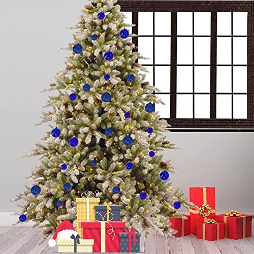 Emopeak 24 Adet Noel Topları Süsler Noel Noel Ağacı - 4 Stil Kırılmaz Noel Ağacı Süsleri Asılı Top Tatil Düğün Parti Dekorasyon