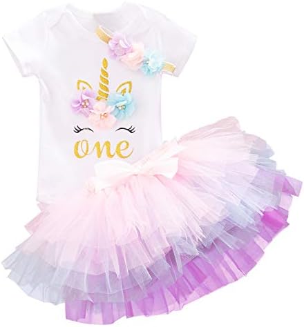 NNJXD Bebek Kız Tutu Etek Setleri 1 Yıl Doğum Günü parti giysileri