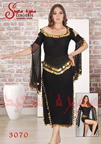 Mısır Seksi Siyah Oryantal Dans Elbise, El Yapımı Dikişli Oryantal Dans Siyah Kostüm, Oryantal Dans Kadın giyim, جلابية رقص
