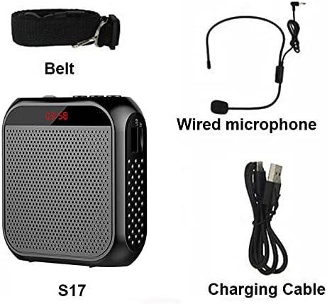 WSSBK Taşınabilir ses amplifikatörü Megafon Güçlendirici Kablolu Mikrofon Hoparlör Hoparlör USB ve TF MP3 Öğretmen Eğitimi