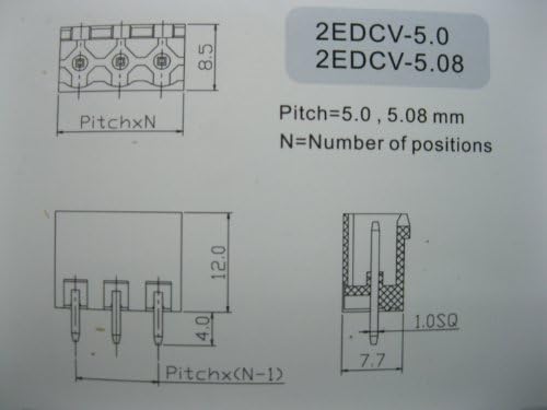 10 Adet Pitch 5.08 mm 6way / pin Vidalı Terminal Bloğu Konnektörü w / Düz pin Yeşil Renk Takılabilir Tip Skywalking