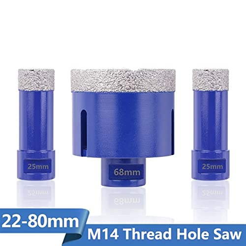 Lehimli Elmas Delik Testere Kesici M14 İplik 1.5 mm Kalınlığında Delik Açıcı Açı Öğütücü için Karo Mermer Beton Delme 1 Adet