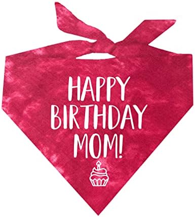 Doğum günün kutlu olsun anne! Ezme Batik Üçgen Köpek Bandana (Çeşitli Renkler)
