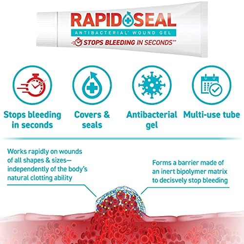 Bakım Bilimi Antibakteriyel Kumaş Yapışkan Bandajlar, 200 ct + Hızlı Sızdırmazlık Antibakteriyel Yara Jeli Kanama Durdurma