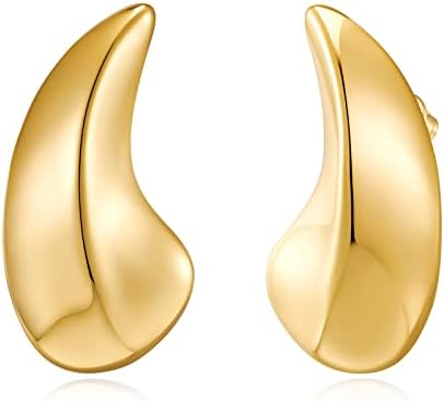 FAMARİNE Waterdrop Altın Küpe Kadınlar için Gözyaşı Altın Büyük Küpe moda takı Hediye