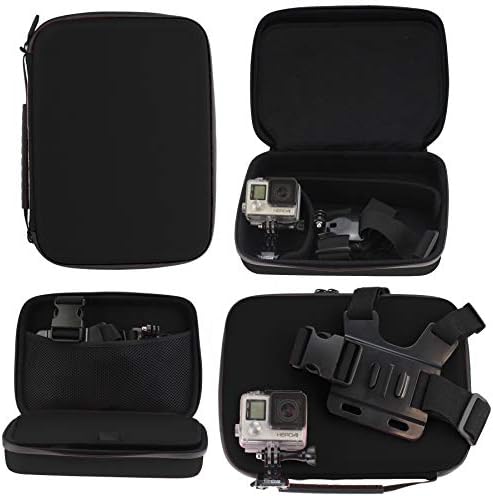 Navitech Siyah Ağır Sağlam Eylem Kamera sert çanta / Kapak Uygun ile Uyumlu Veho Muvi K1 Eylem Kamera