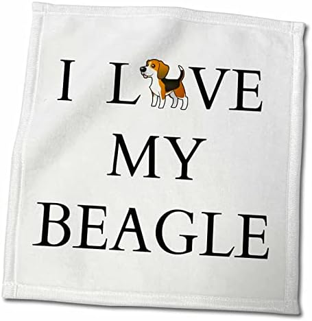 3dRose BrooklynMeme Köpekleri-Beagle Havlularımı seviyorum (twl-253141-3)