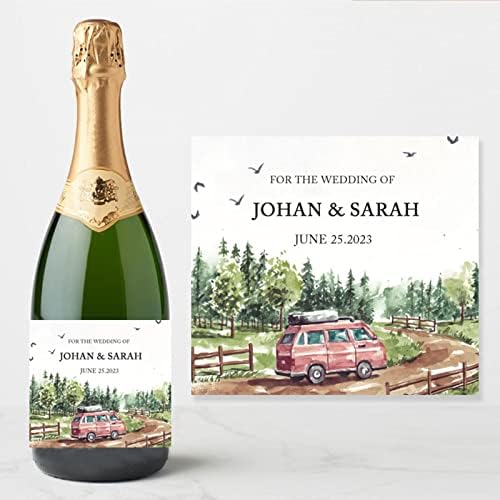 20 ADET Özel Fotoğraf Düğün şampanya şişesi Etiketleri, Bira Şişesi Çıkartmaları Kişiselleştirilmiş İsimleri ve Doğum Günü
