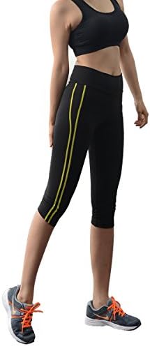 EMFRAA Kadın Spor Yoga Koşu fitness pantolonları Atletik Capri Leggins