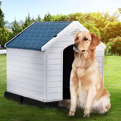 Magshion Büyük Köpek Evi Küçük ve Büyük Boy Köpekler için Açık Hava Koşullarına Dayanıklı, Yükseltilmiş Zeminli Kapalı Açık