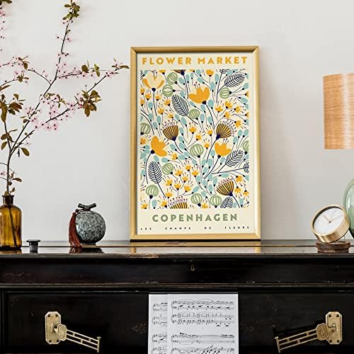 Renkli Çiçek Pazarı Poster için Odası Estetik Kopenhag Çiçek Tuval Duvar Sanatı Botanik Yapraklar Baskılar Boyama Soyut Maksimalist