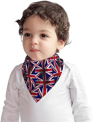 Augenstern Pamuk Bebek Önlükler Sıkıntılı İngıltere İngiliz Bayrağı Bebek Bandana Saçmalamak Önlükler Diş Çıkarma Gıda Önlüğü