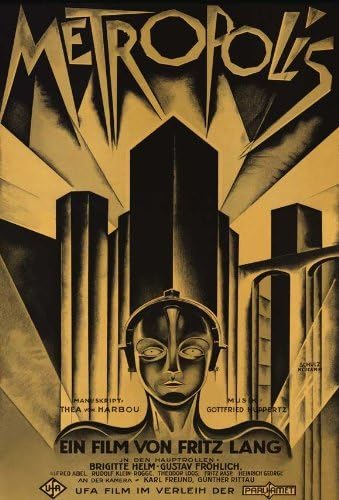 Metropolis Film Afişi (36 x 24 inç - 90 cm x 60 cm) (1926) Alman Tarzı D - (Brigitte Dümen) (Alfred ABEL) (Gustav Froehlich)