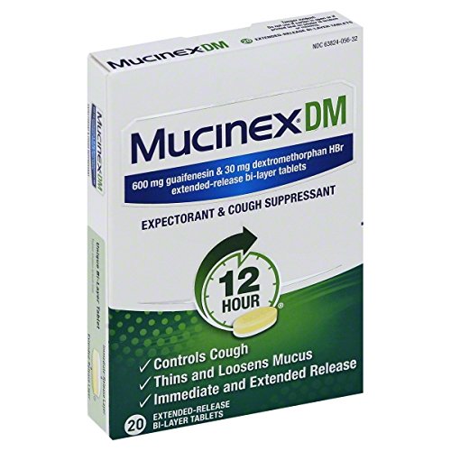 Mucinex DM 12 Saatlik Balgam Söktürücü ve Öksürük Kesici Tabletler, 20 Adet