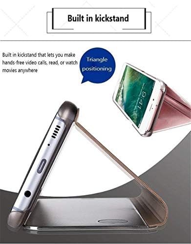 COTDINFOR ile Uyumlu Oneplus Nord N200 5G Durumda Ayna Görünümü Temizle Glitter Deri Flip Case Kickstand ile Lüks Tasarım