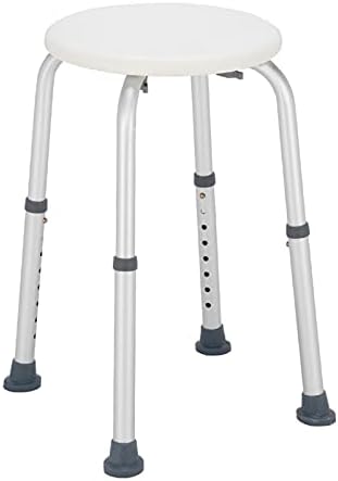 Uongfi Alüminyum Alaşımlı Asansör banyo sandalyesi 8 Vitesli / PE Tabure / Kauçuk Ayak Paspası Beyaz