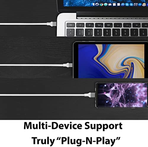 USB-C/PD 4 k HDMI Kablosu ile Uyumlu Samsung Galaxy S23/ Ultr/Artı/ 5G ile Tam 2160p@30Hz, 6Ft / 2 M Kablo [Beyaz, Thunderbolt