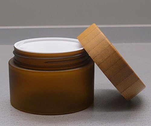 erioctry 150 ML 5 oz Boş Amber PET Plastik Kozmetik Konteyner Vaka ile Doğal Bambu Kap Krem Losyon Kutusu Merhemler Şişe