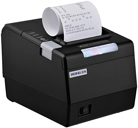 Rongta POS Yazıcı, 80mm Doğrudan Termal Makbuz Yazıcısı, Otomatik Kesicili Restoran Mutfak Yazıcısı, ESC/POS için USB Seri