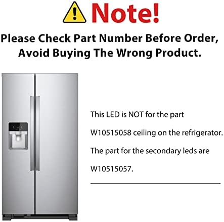 W10515058 W10515057 Buzdolabı LED ışık devre kartı modülü, 1 adet W10515058 Ana LED Sürücü ve 2 Adet W10515057 LED devre