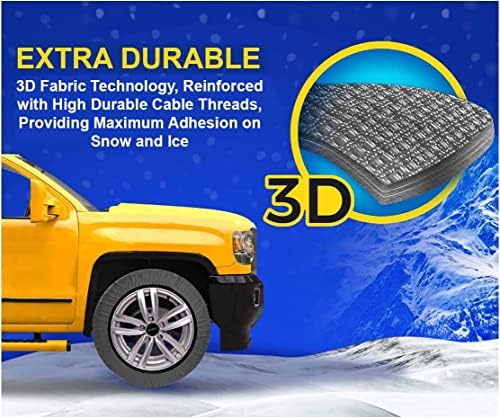 Premium Araba Lastiği Kar Çorapları Kış İçin ExtraPro Serisi Tekstil kar zinciri Kia EV6 (X-Large)